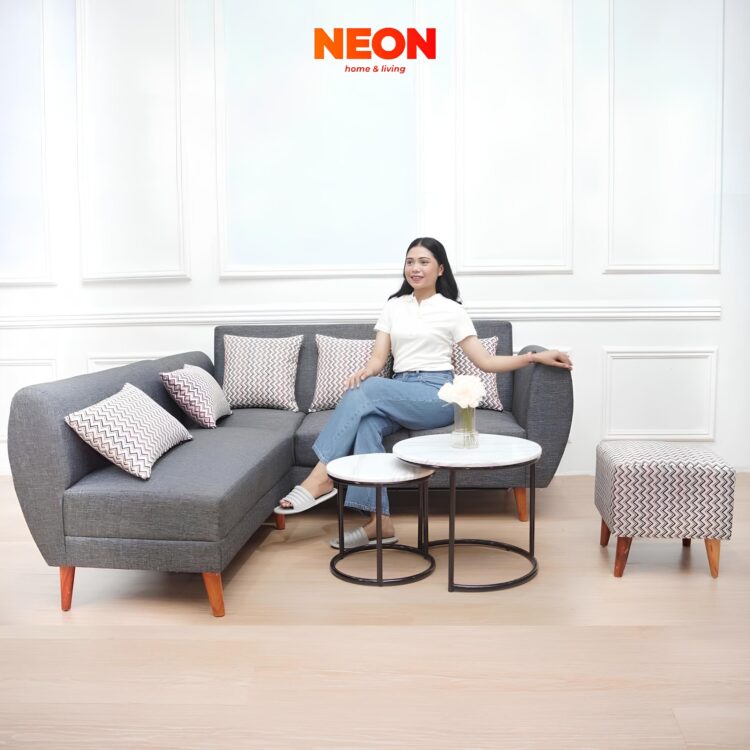Sofa Lavissa | Set Sofa L + Stool - Image 2