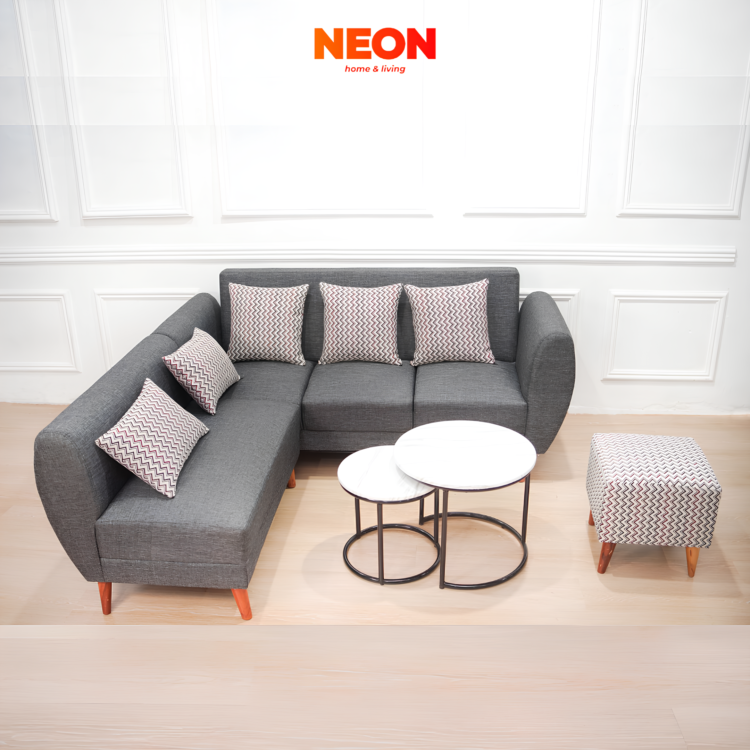 Sofa Lavissa | Set Sofa L + Stool - Image 4